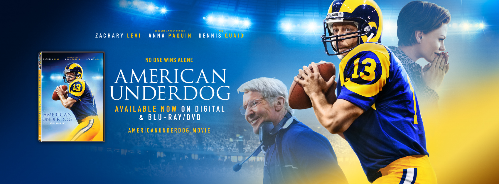 American Underdog trailer released, shows Zachary Levi as Kurt Warner